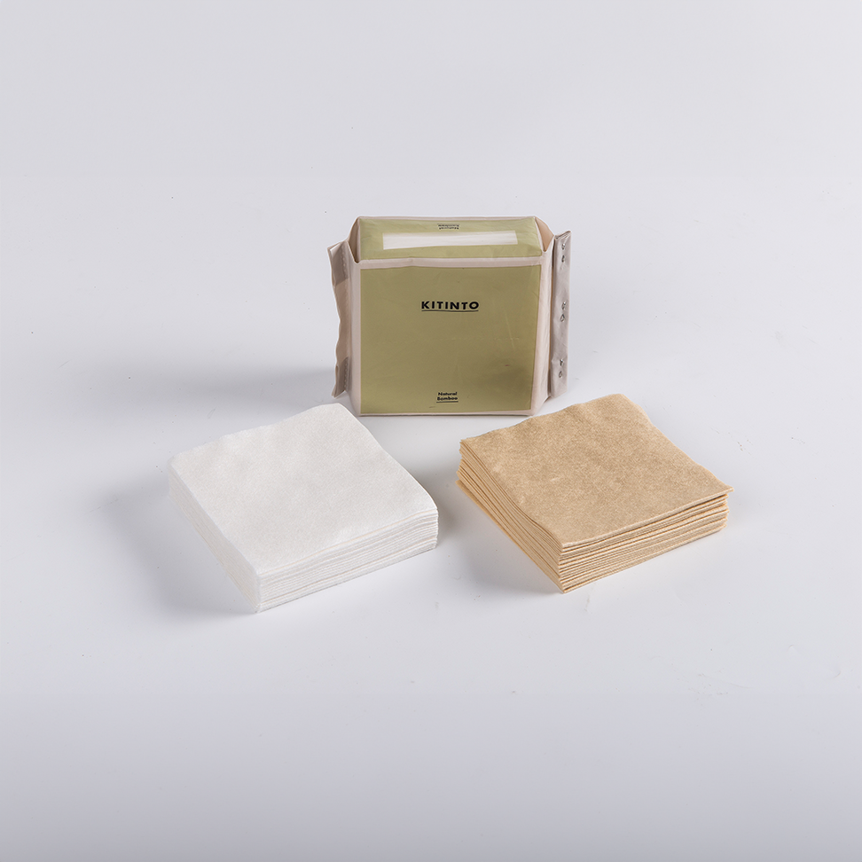 Natural Bamboo Facial Towels - Biodegradable, Soft, and Durable (White and Brown Options)