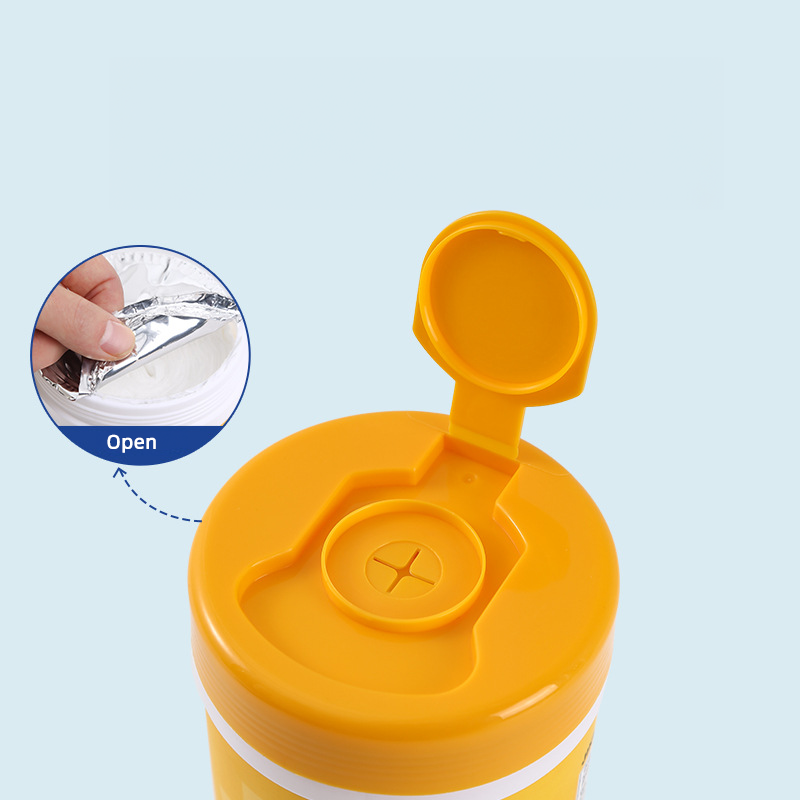 Opening the LeatherCare Bucket Wipes