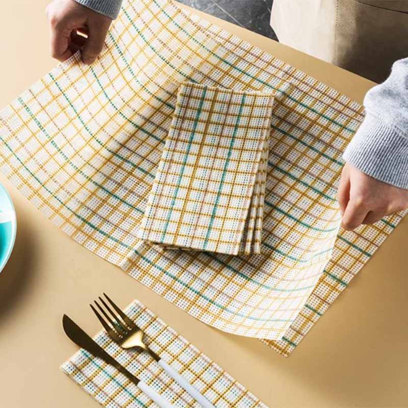 Using Wipes as Table Mats with Utensils